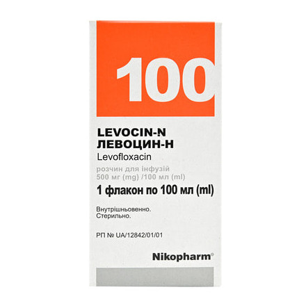 Левоцин-н розчин для інфузій 500мг/100мл пляшка 100мл&