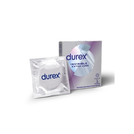 Презервативи Durex №3 Invisible Extra Lube