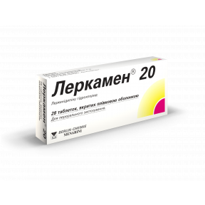 Леркамен таблетки від підвищеного тиску 20 мг, 28 шт.