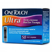 One Touch Ultra тест-смужки для визначення рівня глюкози, 50 шт.