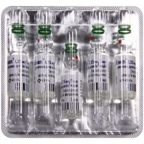 Энап раствор для инъекций по 1 мл в ампуле,1,25 мг/1 мл, 5 шт.
