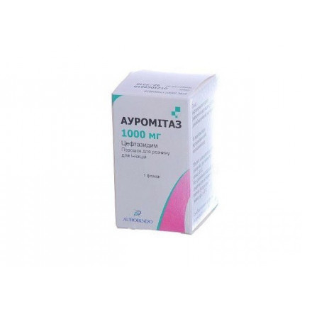 Ауромитаз порошок для раствора для инъекций 1000 мг, 1 шт.