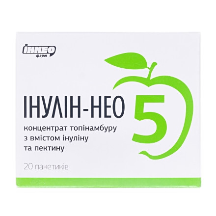 Инулин-НЕО 5 диетическая добавка со вкусом яблока в пакетиках по 6 г, 20 шт.