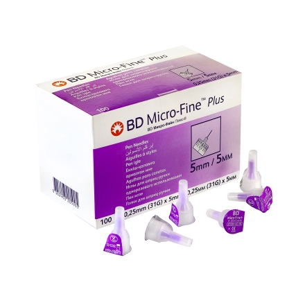 Голки Micro-Fine™  Plus для шприц-ручок 0,25мм (31G) x 6 мм