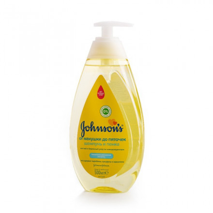 JOHNSON'S (Джонсонс) дитячий шампунь і пінка для миття та купання «Від маківки до п'ят», 500 мл