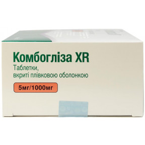Комбогліза XR 5 мг/1000 мг №28 таблетки