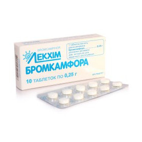 Бромкамфора 0.25 №10 таблетки