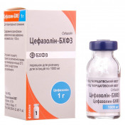 Цефазолін-БХФЗ порошок для розчину для ін'єкції по 1000 мг в флаконі, 1 шт.