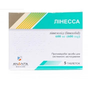Лінесса антибактеріальні таблетки по 600 мг, 5 шт.